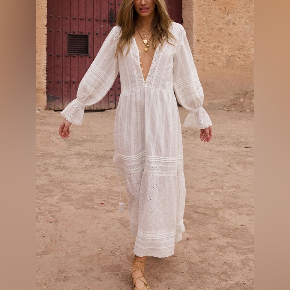 Spell Free People Whimsy Garden Lace Gown - Moonflower - Picture 1 of 12